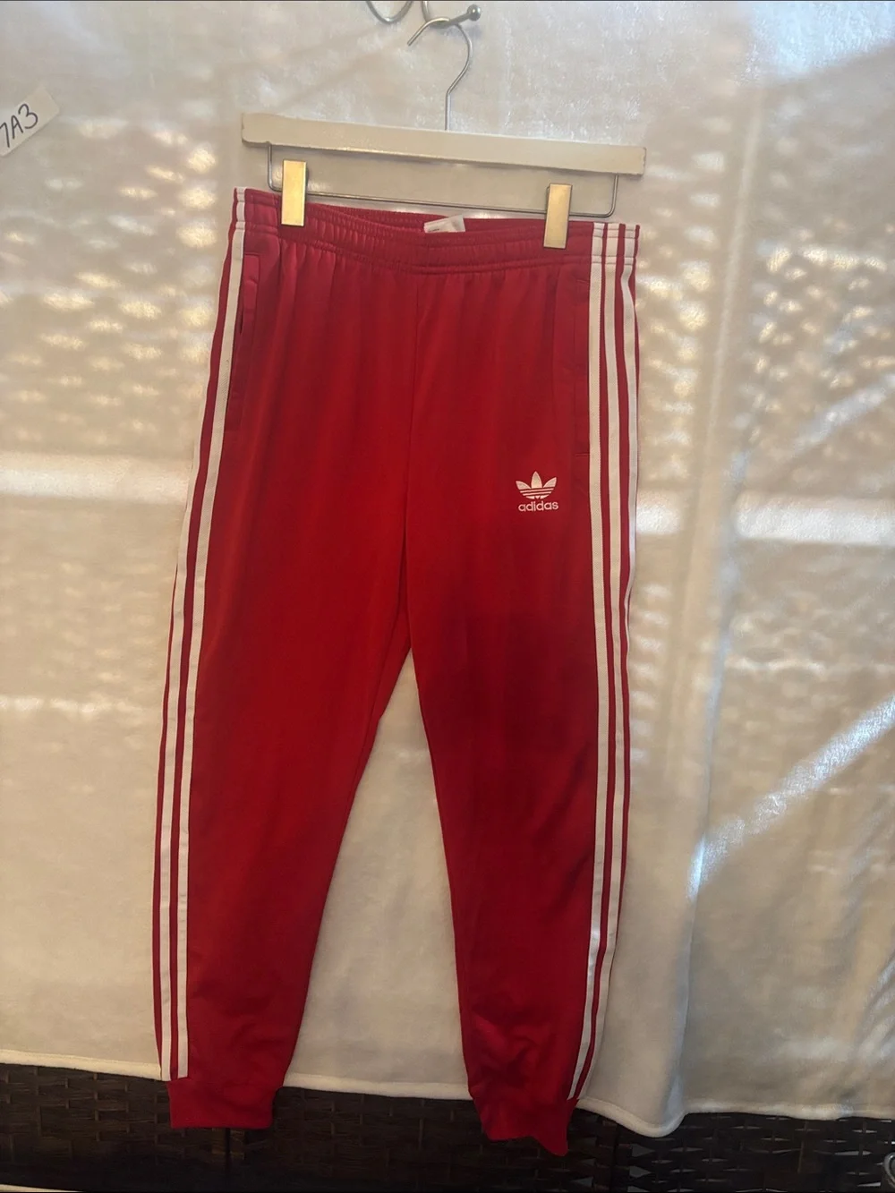Adidas red tracksuit 13/14Y